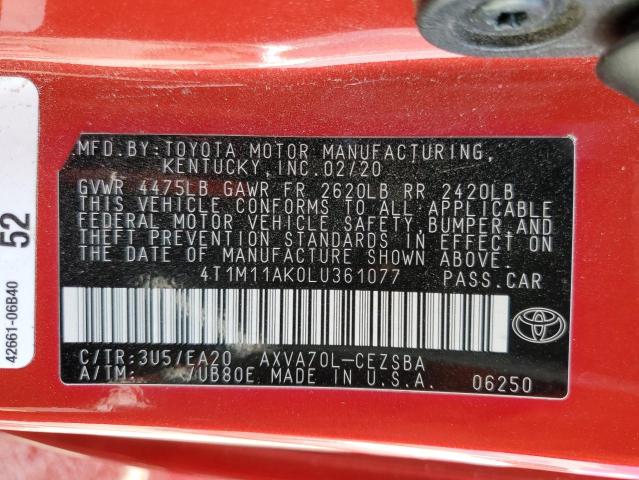 Photo 11 VIN: 4T1M11AK0LU361077 - TOYOTA CAMRY 