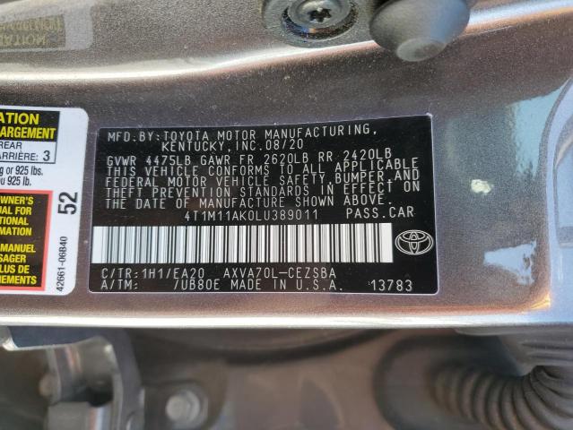 Photo 11 VIN: 4T1M11AK0LU389011 - TOYOTA CAMRY SE 