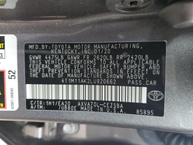 Photo 11 VIN: 4T1M11AK2LU920662 - TOYOTA CAMRY SE 