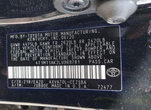 Photo 8 VIN: 4T1M11AK2LU969781 - TOYOTA CAMRY 