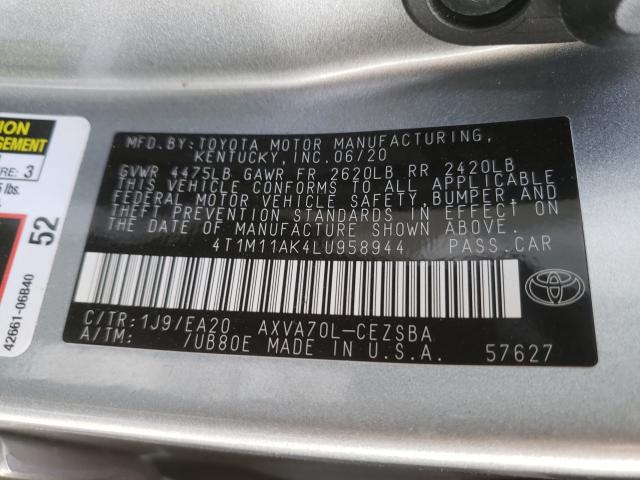 Photo 9 VIN: 4T1M11AK4LU958944 - TOYOTA CAMRY SE 