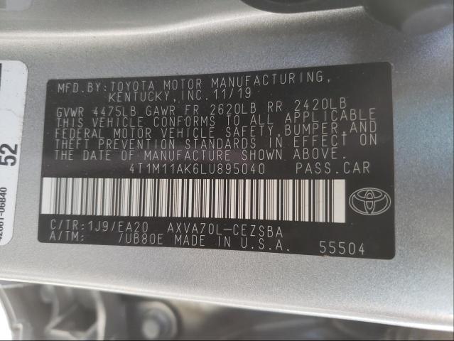 Photo 9 VIN: 4T1M11AK6LU895040 - TOYOTA CAMRY SE 