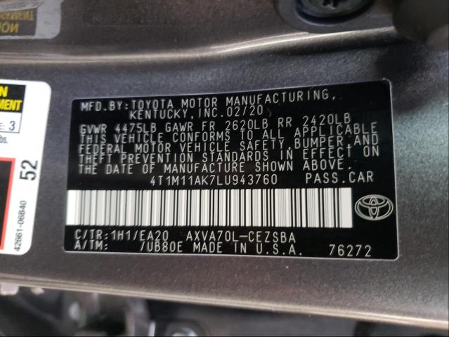 Photo 9 VIN: 4T1M11AK7LU943760 - TOYOTA CAMRY SE 