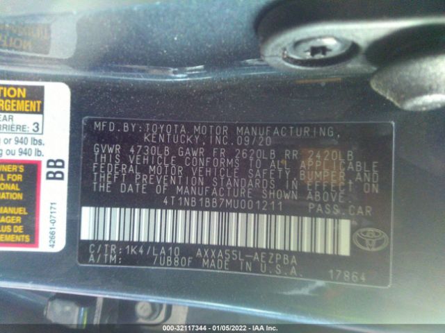 Photo 8 VIN: 4T1NB1BB7MU001211 - TOYOTA AVALON 