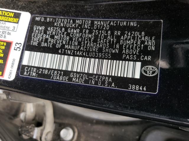 Photo 9 VIN: 4T1NZ1AK4LU039555 - TOYOTA CAMRY TRD 