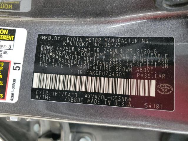 Photo 11 VIN: 4T1R11AK0PU734601 - TOYOTA CAMRY 