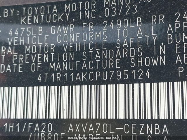 Photo 8 VIN: 4T1R11AK0PU795124 - TOYOTA CAMRY 