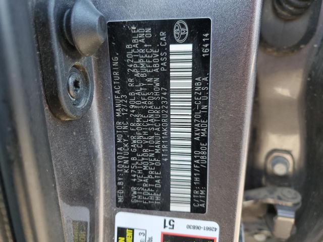 Photo 11 VIN: 4T1R11AK0RU223747 - TOYOTA CAMRY LE 