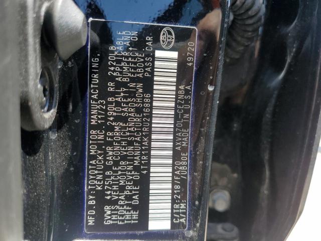 Photo 11 VIN: 4T1R11AK1RU216886 - TOYOTA CAMRY LE 