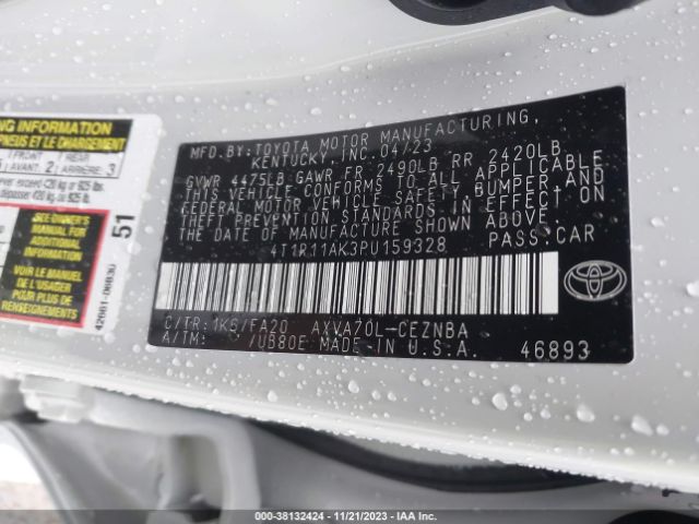 Photo 8 VIN: 4T1R11AK3PU159328 - TOYOTA CAMRY 