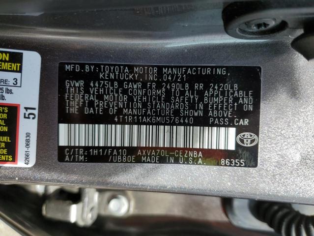 Photo 11 VIN: 4T1R11AK6MU576440 - TOYOTA CAMRY LE 