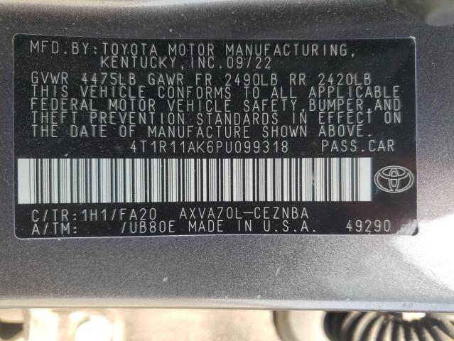 Photo 12 VIN: 4T1R11AK6PU099318 - TOYOTA CAMRY LE 