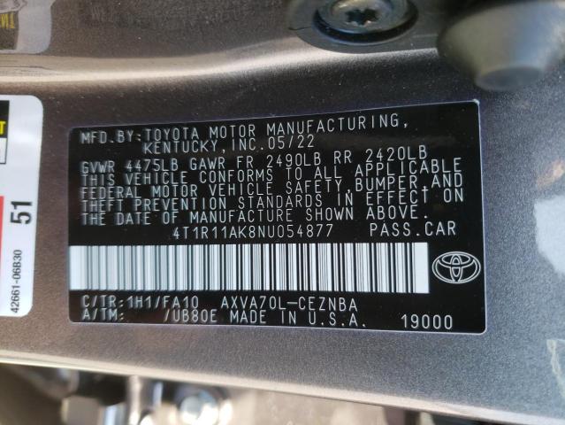 Photo 9 VIN: 4T1R11AK8NU054877 - TOYOTA CAMRY LE 