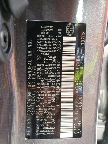 Photo 11 VIN: 4T1R11BK3NU061167 - TOYOTA CAMRY LE 