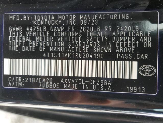 Photo 11 VIN: 4T1S11AK1RU204190 - TOYOTA CAMRY SE N 