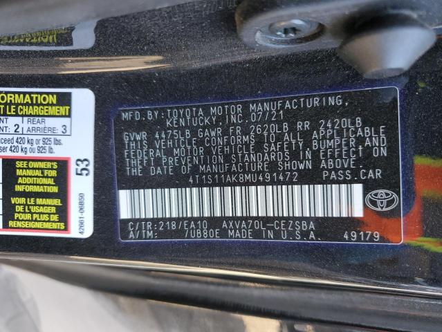 Photo 11 VIN: 4T1S11AK8MU491472 - TOYOTA CAMRY NIGH 