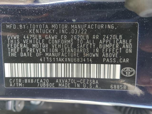 Photo 11 VIN: 4T1S11AKXNU683414 - TOYOTA CAMRY 