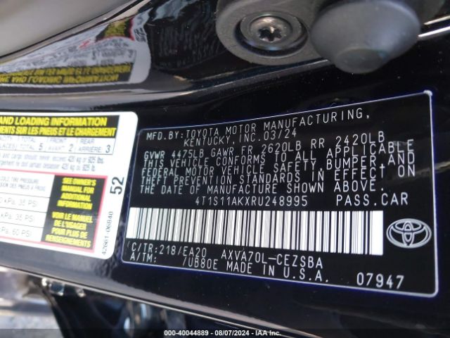 Photo 8 VIN: 4T1S11AKXRU248995 - TOYOTA CAMRY 