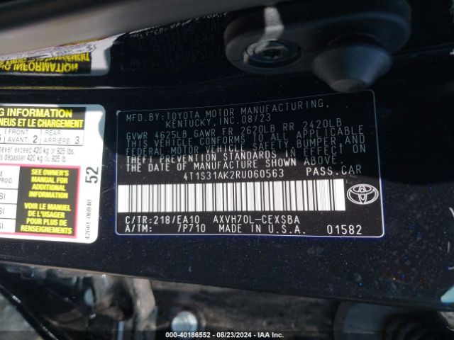 Photo 8 VIN: 4T1S31AK2RU060563 - TOYOTA CAMRY 