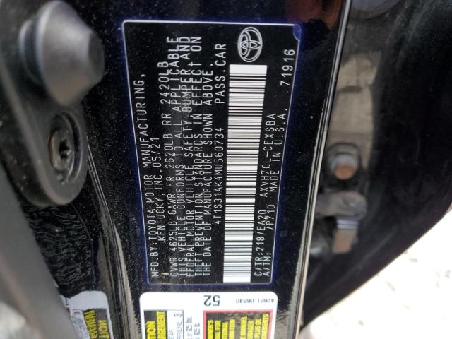 Photo 11 VIN: 4T1S31AK4MU560734 - TOYOTA CAMRY SE 