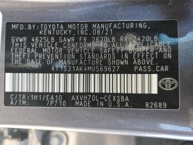 Photo 12 VIN: 4T1S31AK4MU569627 - TOYOTA CAMRY SE 