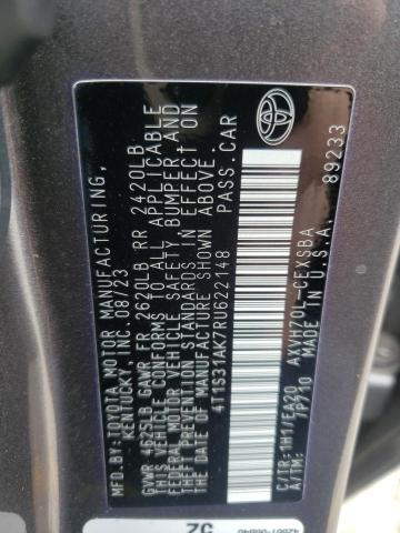 Photo 11 VIN: 4T1S31AK7RU622148 - TOYOTA CAMRY SE N 