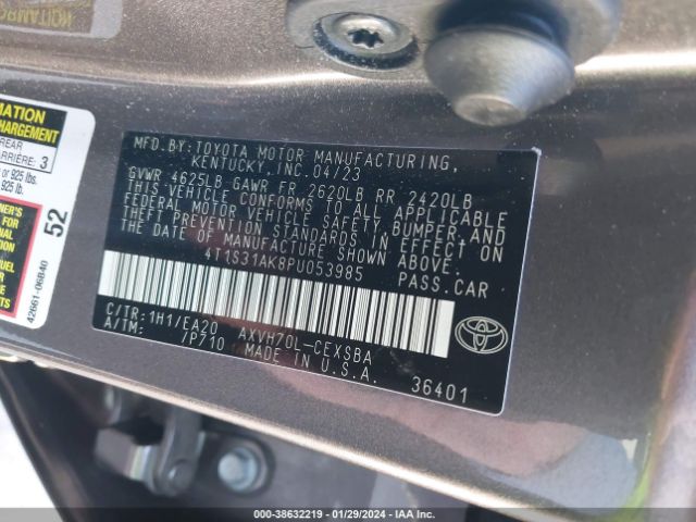 Photo 8 VIN: 4T1S31AK8PU053985 - TOYOTA CAMRY 