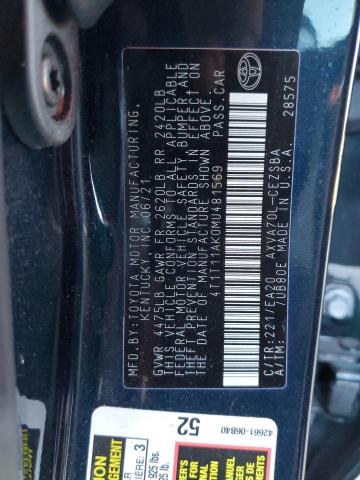 Photo 9 VIN: 4T1T11AK0MU481569 - TOYOTA CAMRY SE 