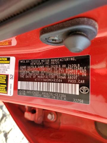 Photo 11 VIN: 4T1T11AK0MU483564 - TOYOTA CAMRY SE 