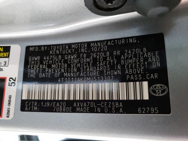 Photo 9 VIN: 4T1T11AK0MU513307 - TOYOTA CAMRY SE N 