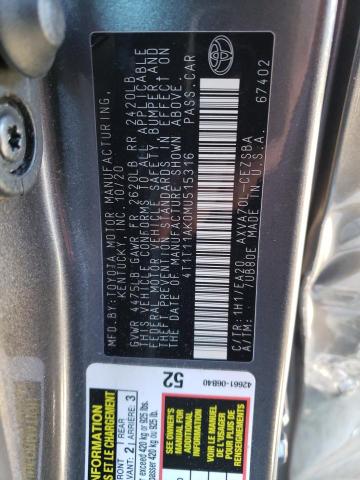 Photo 11 VIN: 4T1T11AK0MU515316 - TOYOTA CAMRY 