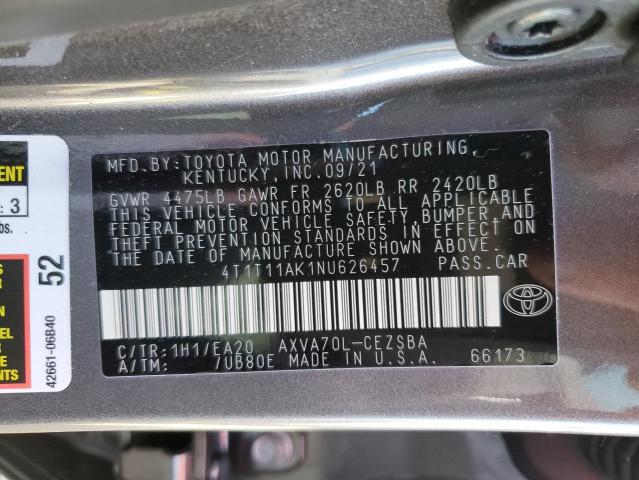 Photo 9 VIN: 4T1T11AK1NU626457 - TOYOTA CAMRY SE 