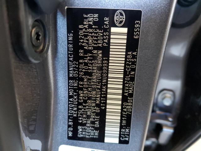 Photo 9 VIN: 4T1T11AK1NU699991 - TOYOTA CAMRY SE 