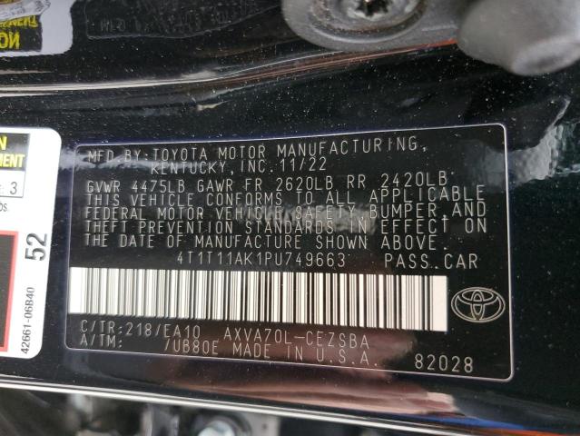 Photo 11 VIN: 4T1T11AK1PU749663 - TOYOTA CAMRY 