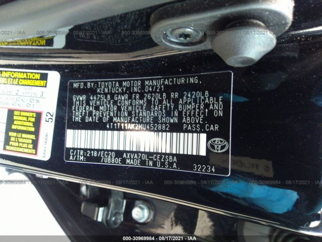 Photo 8 VIN: 4T1T11AK2MU452882 - TOYOTA CAMRY 