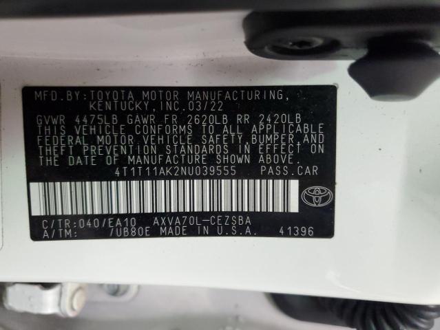 Photo 12 VIN: 4T1T11AK2NU039555 - TOYOTA CAMRY 