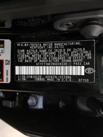 Photo 9 VIN: 4T1T11AK2NU048336 - TOYOTA CAMRY SE 