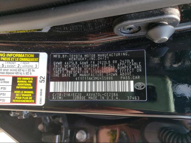 Photo 9 VIN: 4T1T11AK3MU455886 - TOYOTA CAMRY SE N 