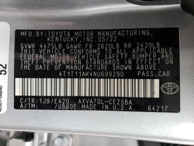 Photo 11 VIN: 4T1T11AK4NU699290 - TOYOTA CAMRY 