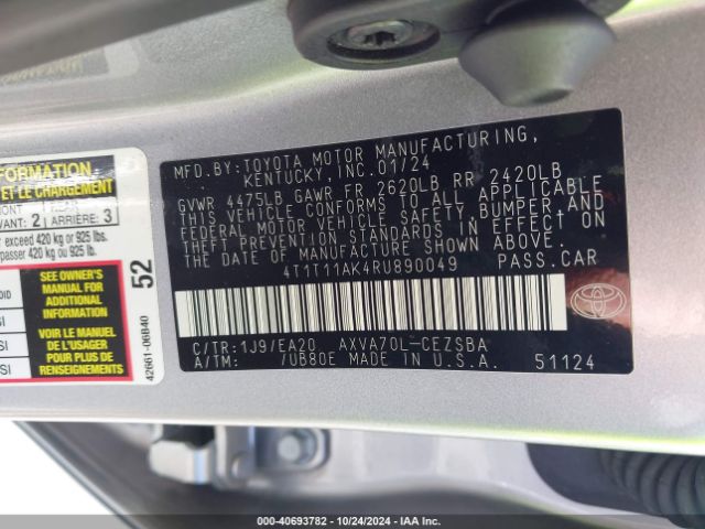 Photo 8 VIN: 4T1T11AK4RU890049 - TOYOTA CAMRY 