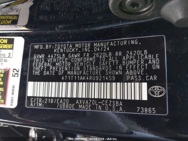 Photo 8 VIN: 4T1T11AK4RU921459 - TOYOTA CAMRY 