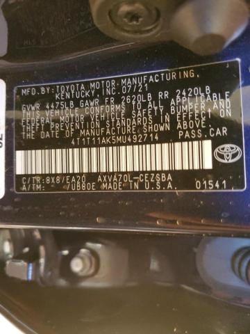 Photo 9 VIN: 4T1T11AK5MU492714 - TOYOTA CAMRY SE 