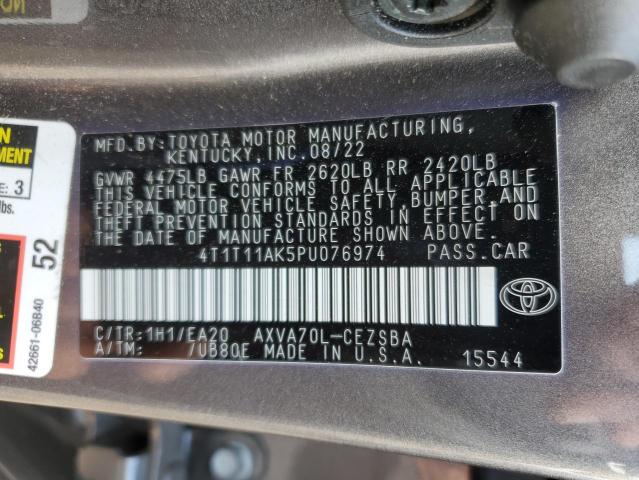 Photo 11 VIN: 4T1T11AK5PU076974 - TOYOTA CAMRY SE N 