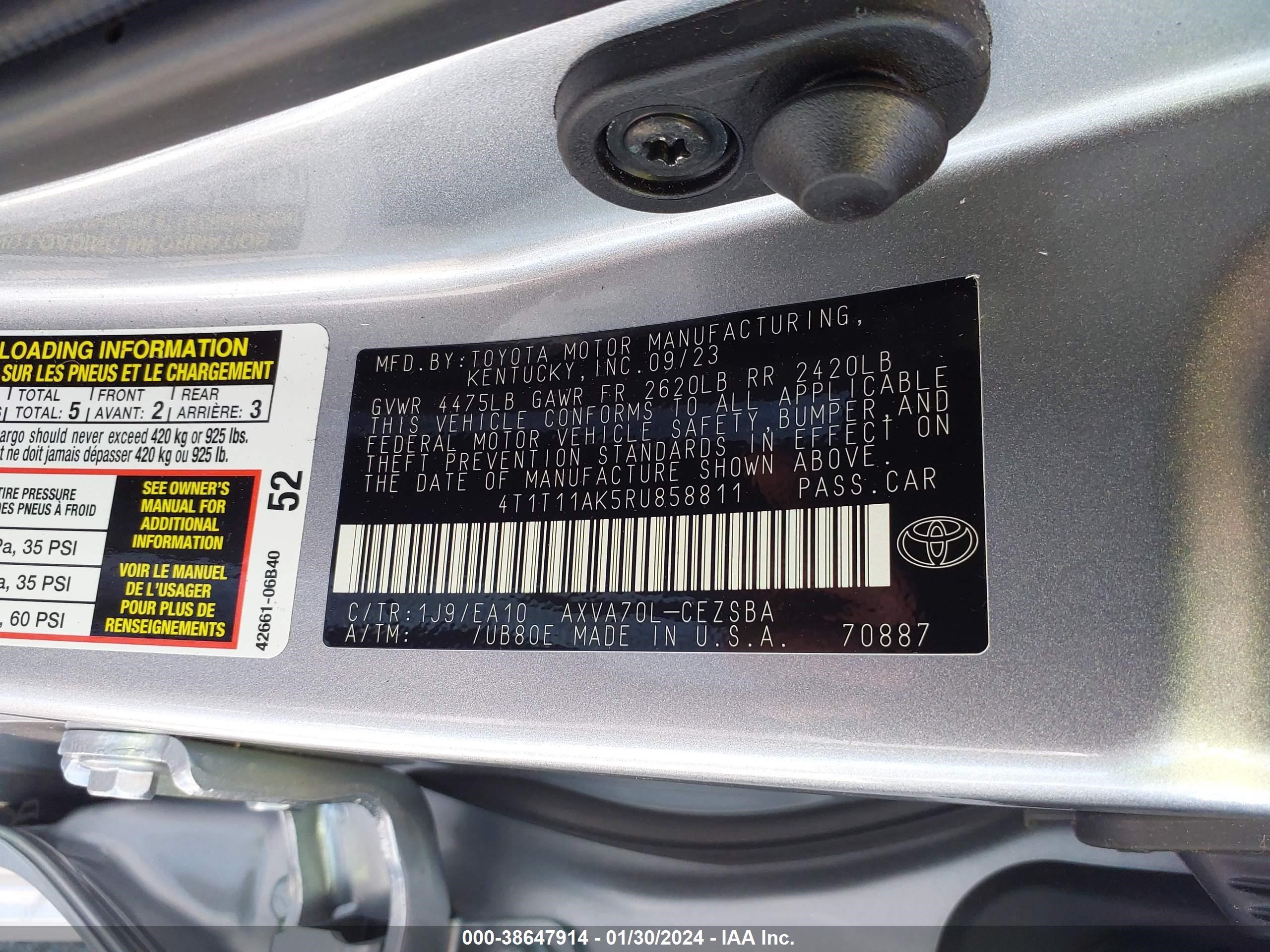 Photo 8 VIN: 4T1T11AK5RU858811 - TOYOTA CAMRY 