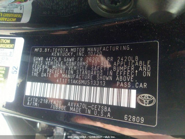 Photo 8 VIN: 4T1T11AK6MU513313 - TOYOTA CAMRY 