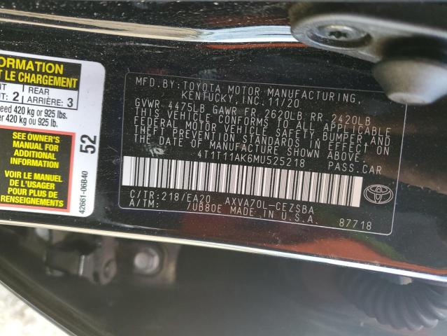 Photo 11 VIN: 4T1T11AK6MU525218 - TOYOTA CAMRY SE 