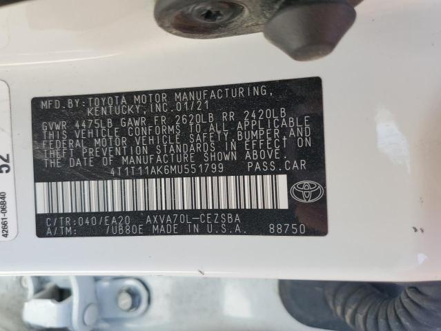 Photo 11 VIN: 4T1T11AK6MU551799 - TOYOTA CAMRY SE 