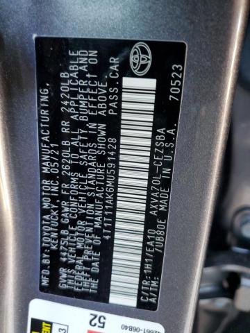 Photo 11 VIN: 4T1T11AK6MU591428 - TOYOTA CAMRY SE 