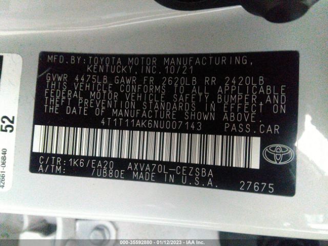 Photo 8 VIN: 4T1T11AK6NU007143 - TOYOTA CAMRY 