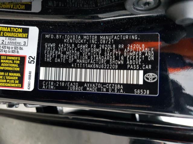 Photo 12 VIN: 4T1T11AK6NU622209 - TOYOTA CAMRY SE 